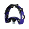 angled view of pruple Rhythm Tech crescent-shaped tambourine