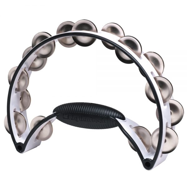 white crescent-shaped tambourine