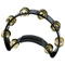 black crescent-shaped tambourine