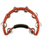red crescent-shaped tambourine