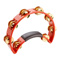 orange crescent-shaped tambourine