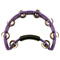 purple crescent-shaped tambourine