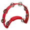 red crescent-shaped tambourine