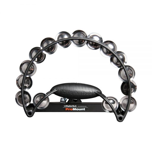 black crescent-shaped mountable tambourine