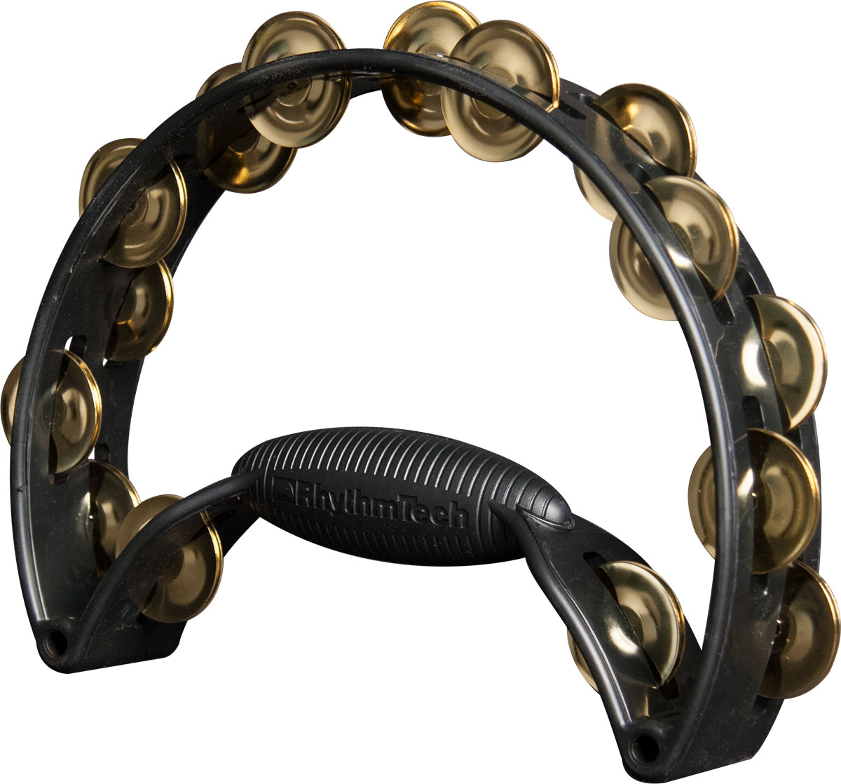 black crescent-shaped tambourine