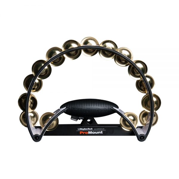 silver crescent-shaped mountable tambourine