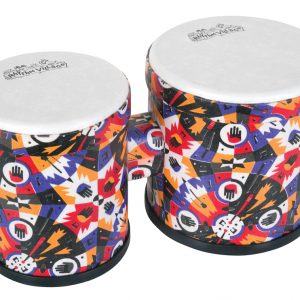 multicolored Rhythm Tech bongos